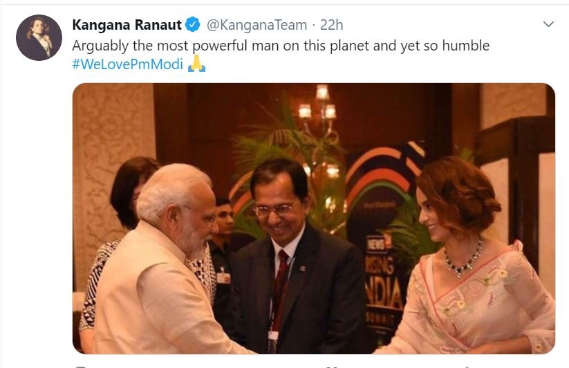 Kangana call PM Modi a Most Powerfull man on earth
