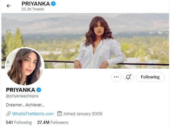 Priyanka Twitter Profile