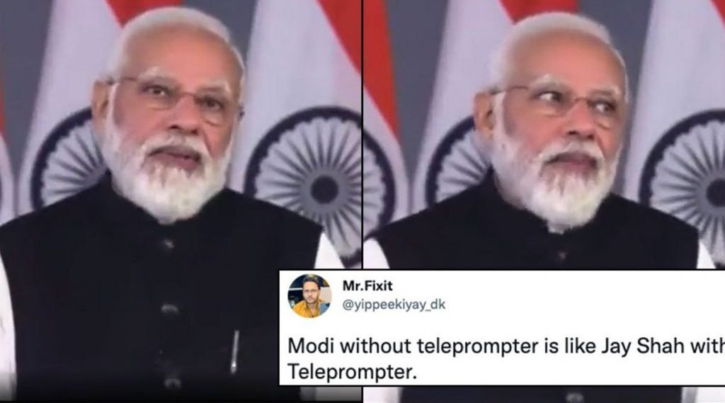 PM Modi Teleprompter Fails
