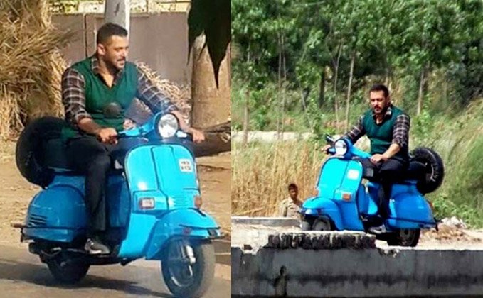 Salman khan Riding Scooter