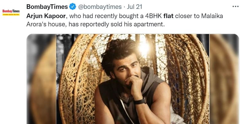 Arjun Kapoor Sell His Flat?