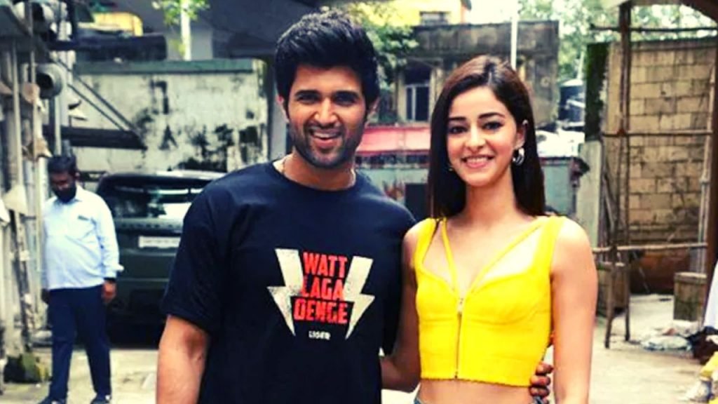 Vijay with Ananya on Promotion