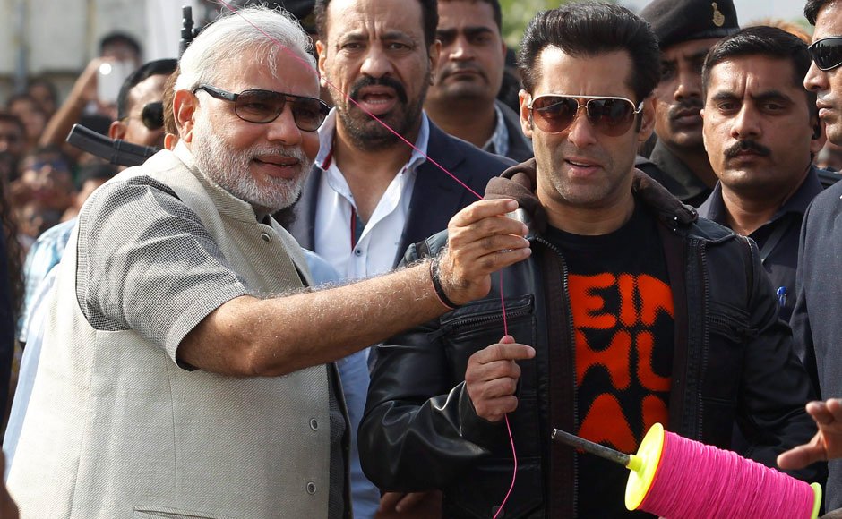 Salman or PM Modi Flying Kite