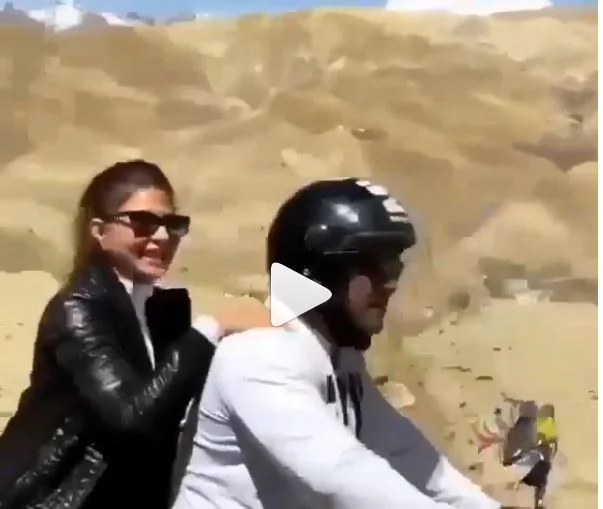 Salman and jacqueline Bike ride breaks the internet