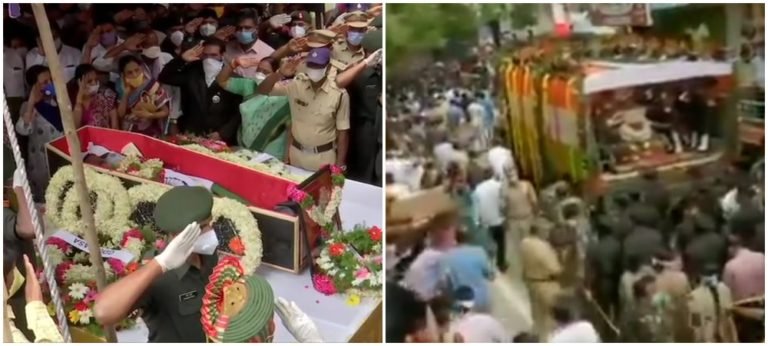Last rites of Colonel santosh babu in Telangana