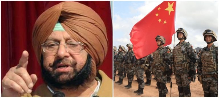 Captain Amrinder singh over china