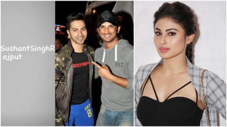 Varun dhavan and Mouni roy Stand For Sushant