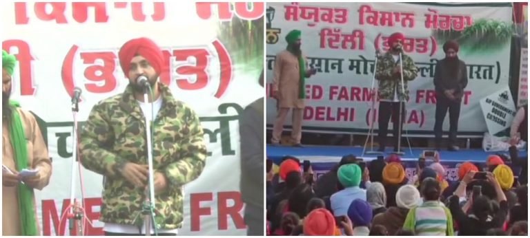 किसानों को समर्थन देने सिंघु बॉर्डर पहुंचे दिलजीत
