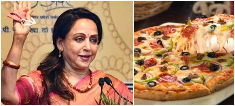 hema Malini on Pizza or Snatan