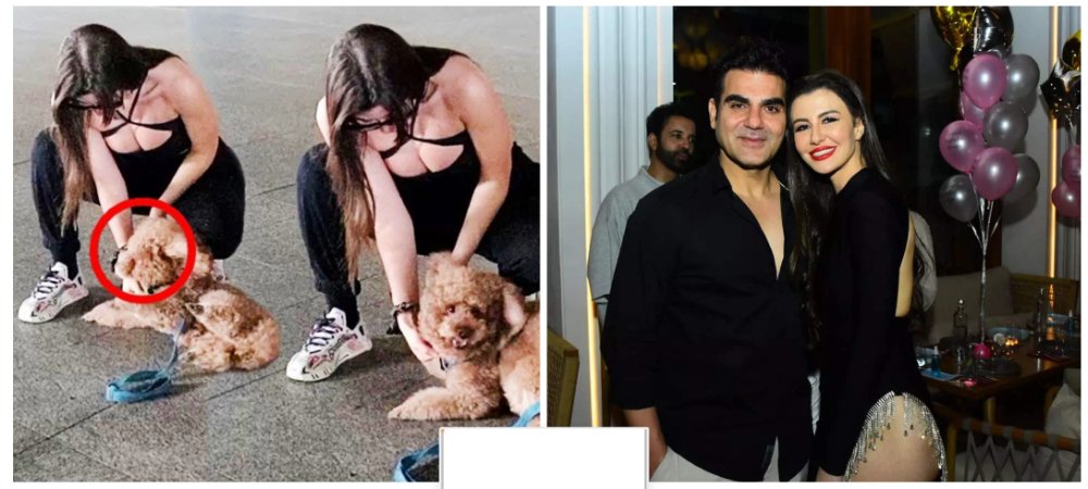 Arbaz Khan Girl friend Playing with Dog