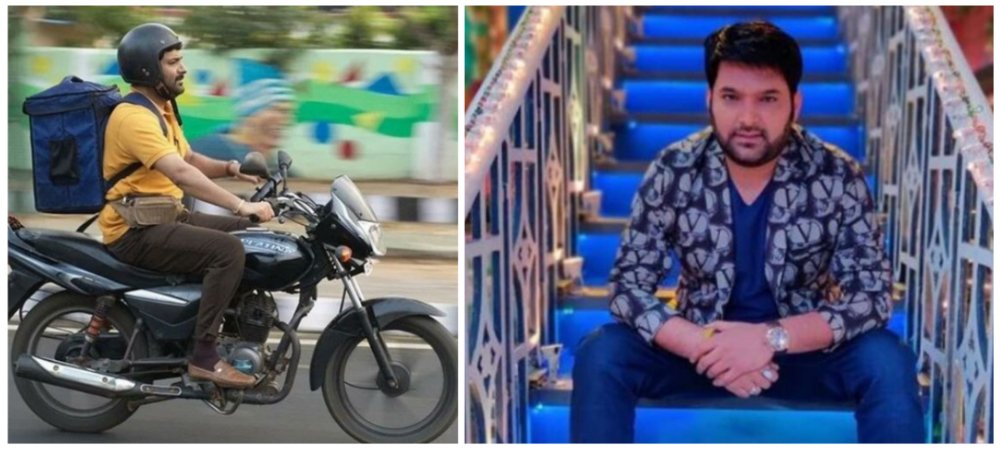 kapil sharma on Bike is Look from Upcoming Movie