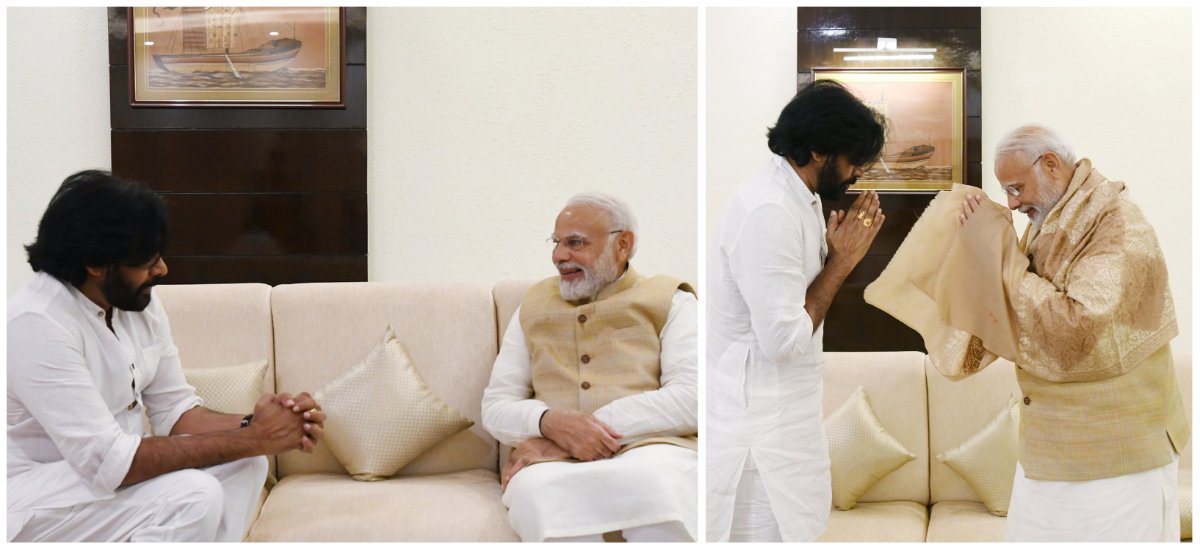 PM Modi Met pawan kalyan