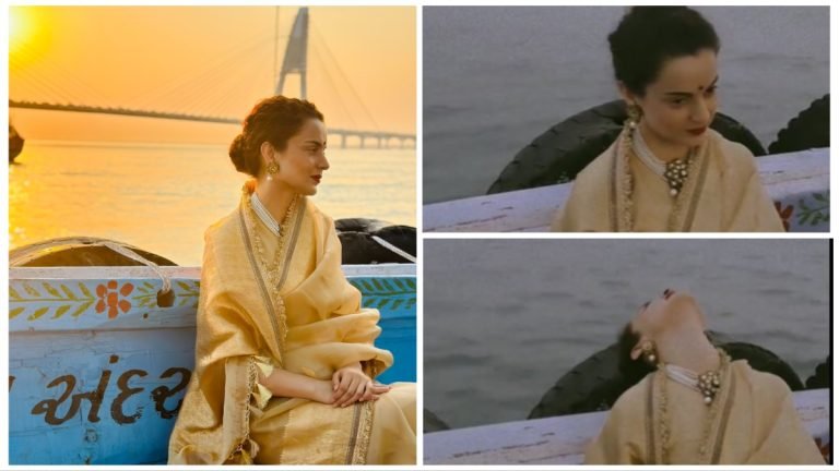 Kangana seen on Boat in River for Sukoon