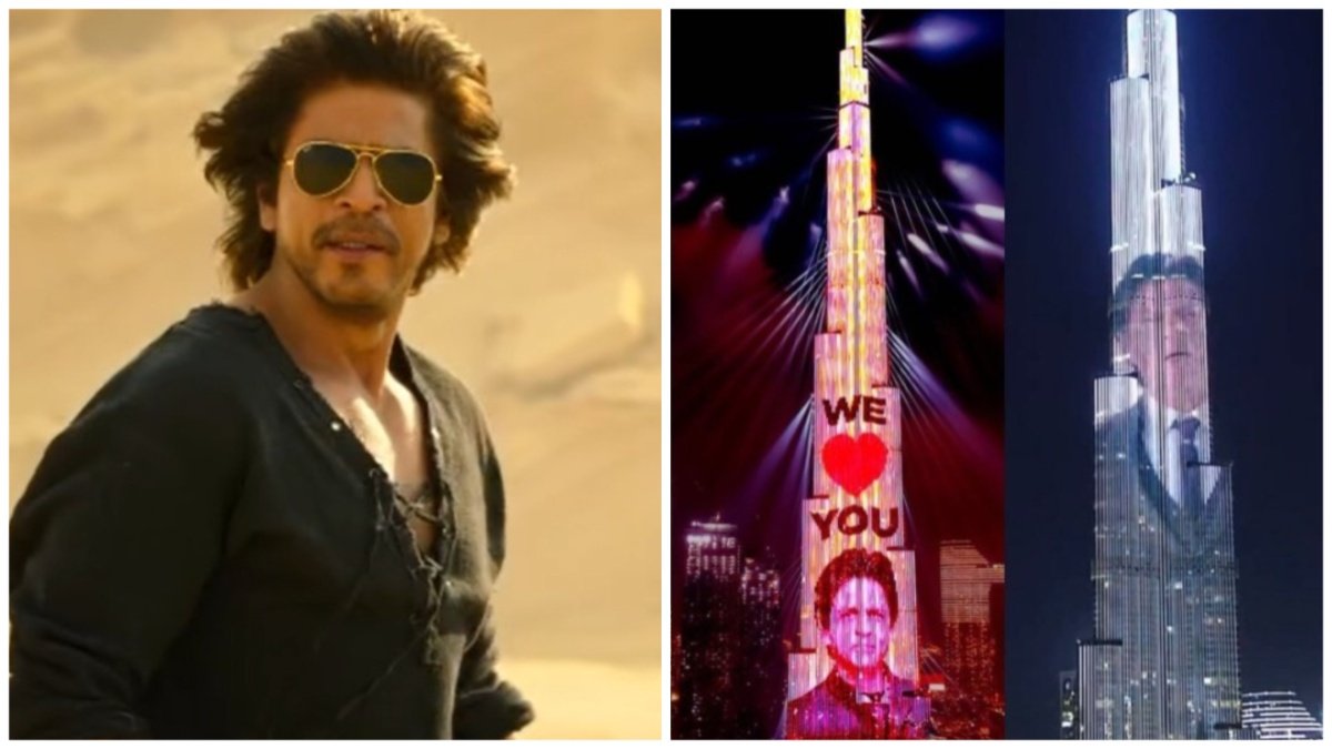 Shahrukh Khan Movie Dunki Trailer At Burj Khalifa