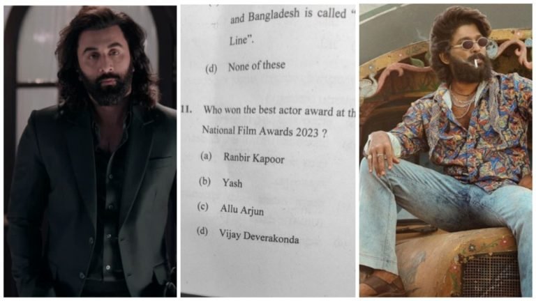 Police Exam question about Filmfare Best Actor Award