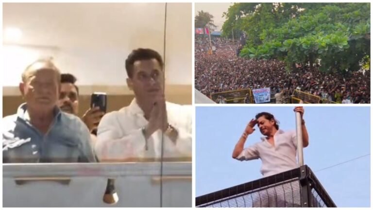 Salman Or Shahrukh EID Video Greet Fans from Balcony