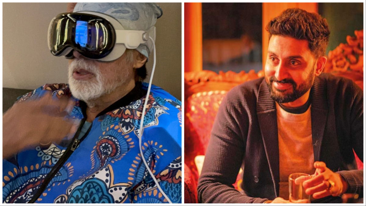 Abhishek Gifted VR Device to Amitabh Bachchan