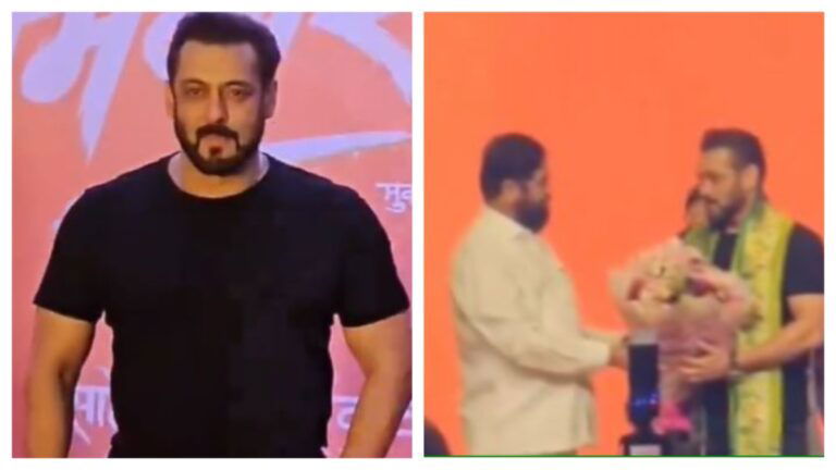CM Shinde Welcome Salman Khan At Dharamveer 2 Trailer Launch Event