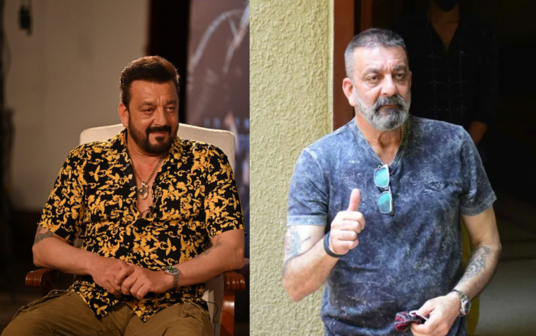 Sanjay Dutt Cool Swag in Printed Shirt and Gold Chain