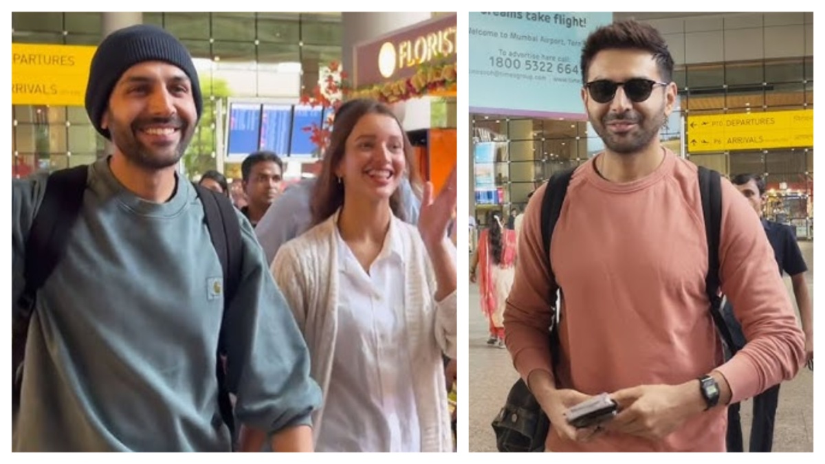 Kartik Aaryan or Tripti At back from Laddakh