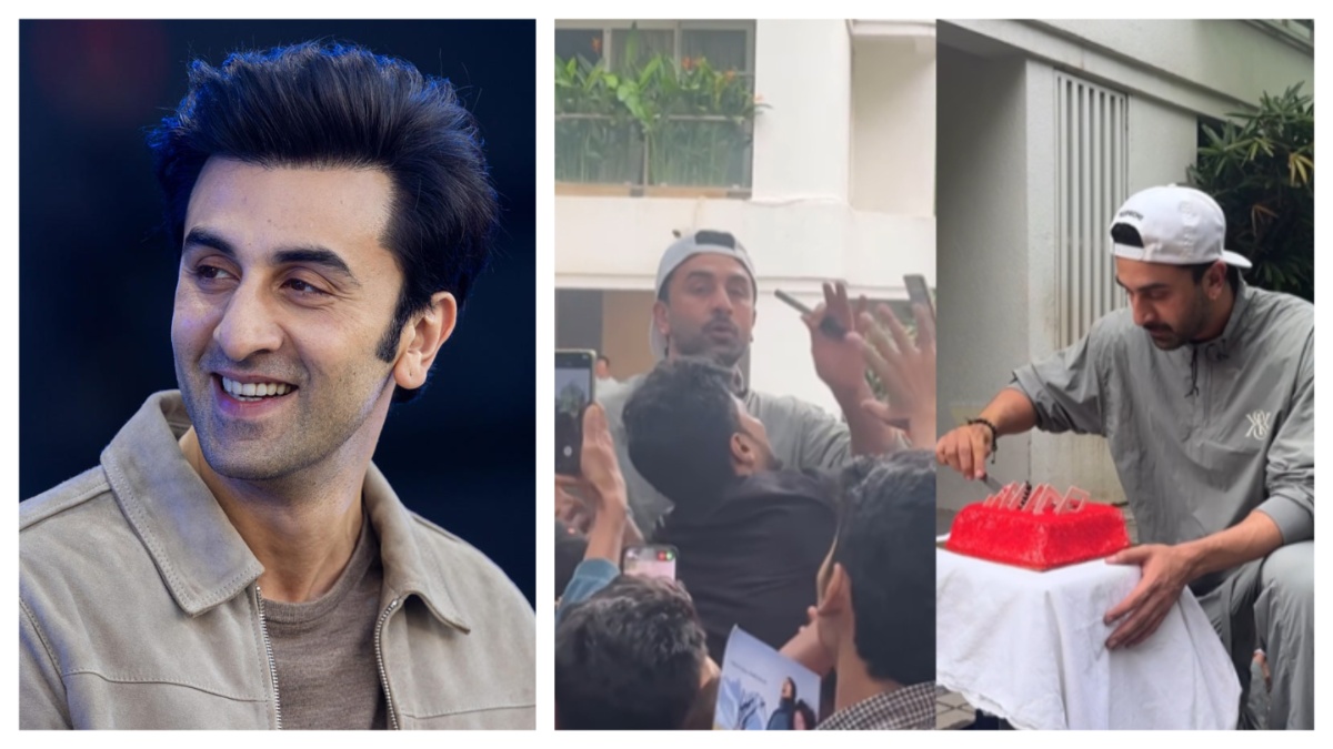 Ranbir Kapoor Birthday Celebration with Fans And Paprazi At House