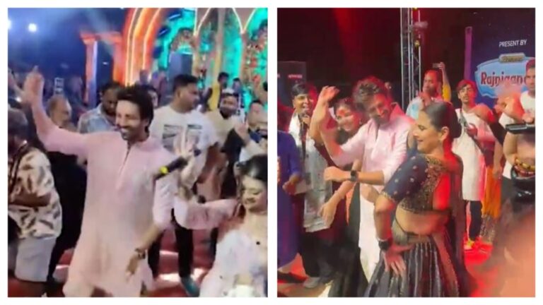 Kartik Aaryan Or Vidya Balan Garba Dance In Ahmedabad