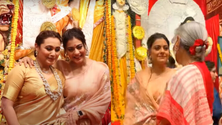 Rani Mukherjee Or Kajol In Durga Puja Pandal